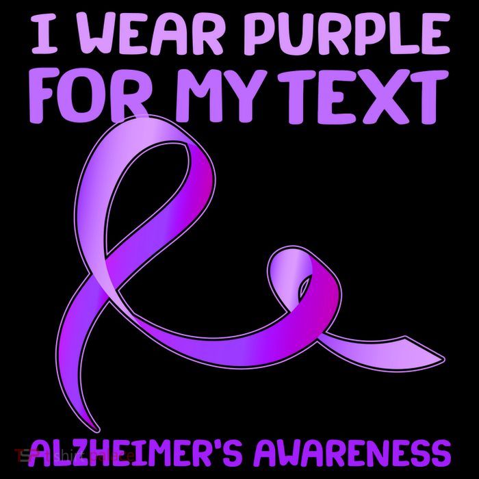 I Wear Purple For My Personalize Text Alzheimer's Awareness Backpack