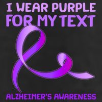 I Wear Purple For My Personalize Text Alzheimer's Awareness Adult Drive Performance Visor