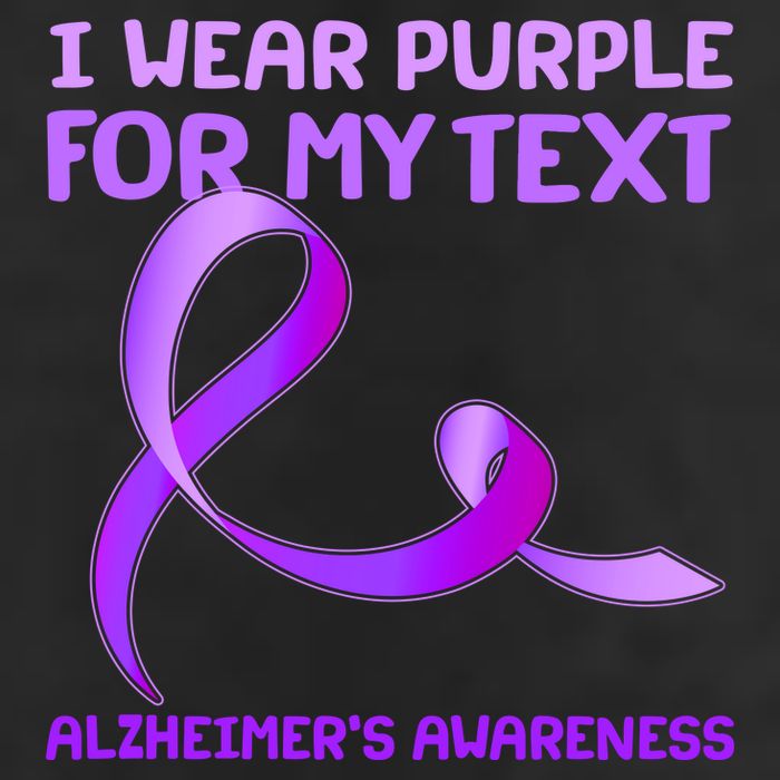 I Wear Purple For My Personalize Text Alzheimer's Awareness Adult Drive Performance Visor
