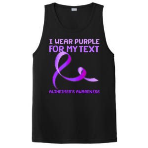 I Wear Purple For My Personalize Text Alzheimer's Awareness PosiCharge Competitor Tank