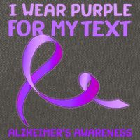 I Wear Purple For My Personalize Text Alzheimer's Awareness Cotton Canvas Backpack