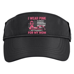 I Wear Pink For My Mama American Breast Cancer Support Squad Adult Drive Performance Visor