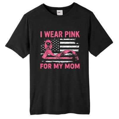 I Wear Pink For My Mama American Breast Cancer Support Squad Tall Fusion ChromaSoft Performance T-Shirt