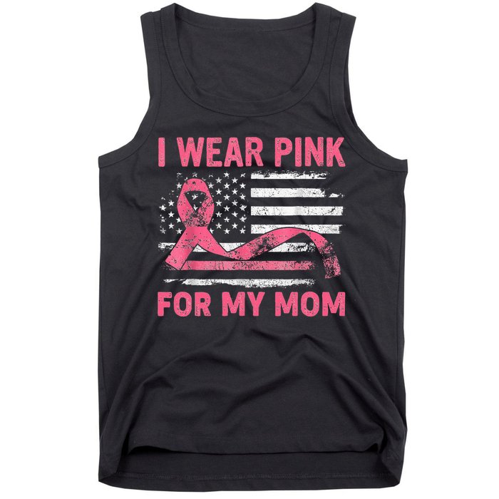 I Wear Pink For My Mama American Breast Cancer Support Squad Tank Top