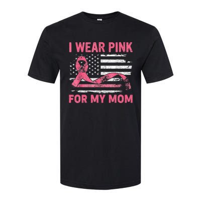 I Wear Pink For My Mama American Breast Cancer Support Squad Softstyle CVC T-Shirt