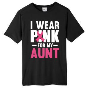 I Wear Pink For My Aunt Ribbon Breast Cancer Awareness Gift Tall Fusion ChromaSoft Performance T-Shirt