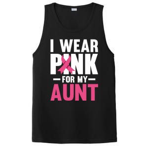 I Wear Pink For My Aunt Ribbon Breast Cancer Awareness Gift PosiCharge Competitor Tank