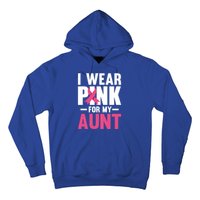 I Wear Pink For My Aunt Ribbon Breast Cancer Awareness Gift Hoodie