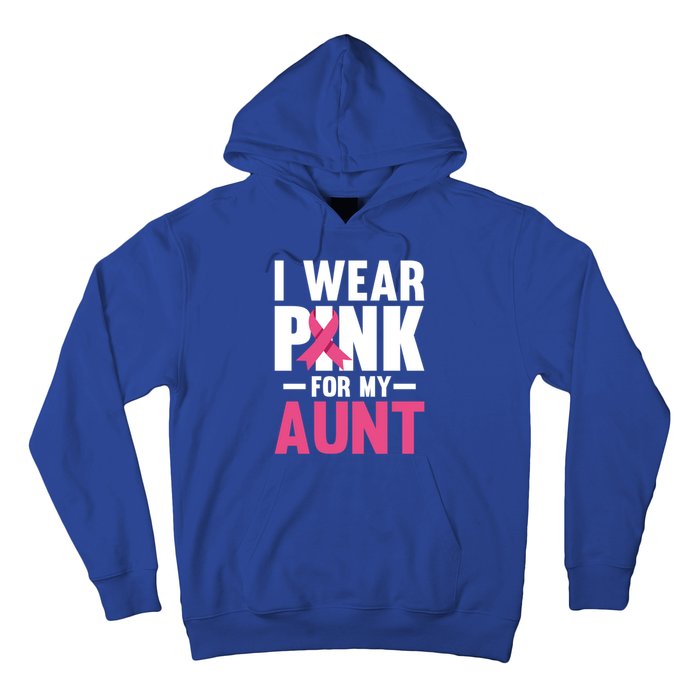 I Wear Pink For My Aunt Ribbon Breast Cancer Awareness Gift Hoodie