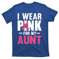 I Wear Pink For My Aunt Ribbon Breast Cancer Awareness Gift T-Shirt