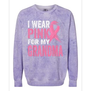 I Wear Pink For My Grandma Breast Cancer Awareness  Colorblast Crewneck Sweatshirt