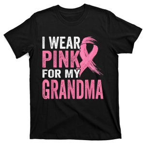 I Wear Pink For My Grandma Breast Cancer Awareness  T-Shirt