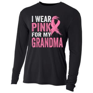 I Wear Pink For My Grandma Breast Cancer Awareness  Cooling Performance Long Sleeve Crew