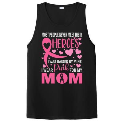 I Wear Pink My Mom Breast Cancer Awareness Kids Support PosiCharge Competitor Tank