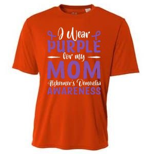 I Wear Purple For My Mom AlzheimerS Dementia Awareness Cooling Performance Crew T-Shirt