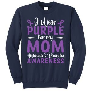 I Wear Purple For My Mom AlzheimerS Dementia Awareness Sweatshirt