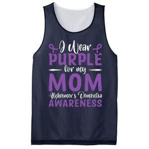 I Wear Purple For My Mom AlzheimerS Dementia Awareness Mesh Reversible Basketball Jersey Tank