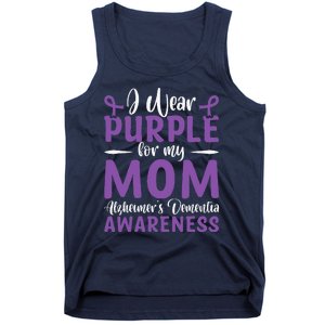 I Wear Purple For My Mom AlzheimerS Dementia Awareness Tank Top