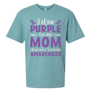 I Wear Purple For My Mom AlzheimerS Dementia Awareness Sueded Cloud Jersey T-Shirt