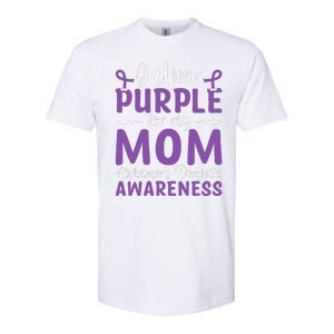 I Wear Purple For My Mom AlzheimerS Dementia Awareness Softstyle CVC T-Shirt