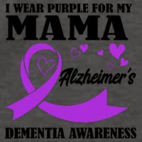 I Wear Purple For My Mama AlzheimerS Dementia Awareness Vector Backpack