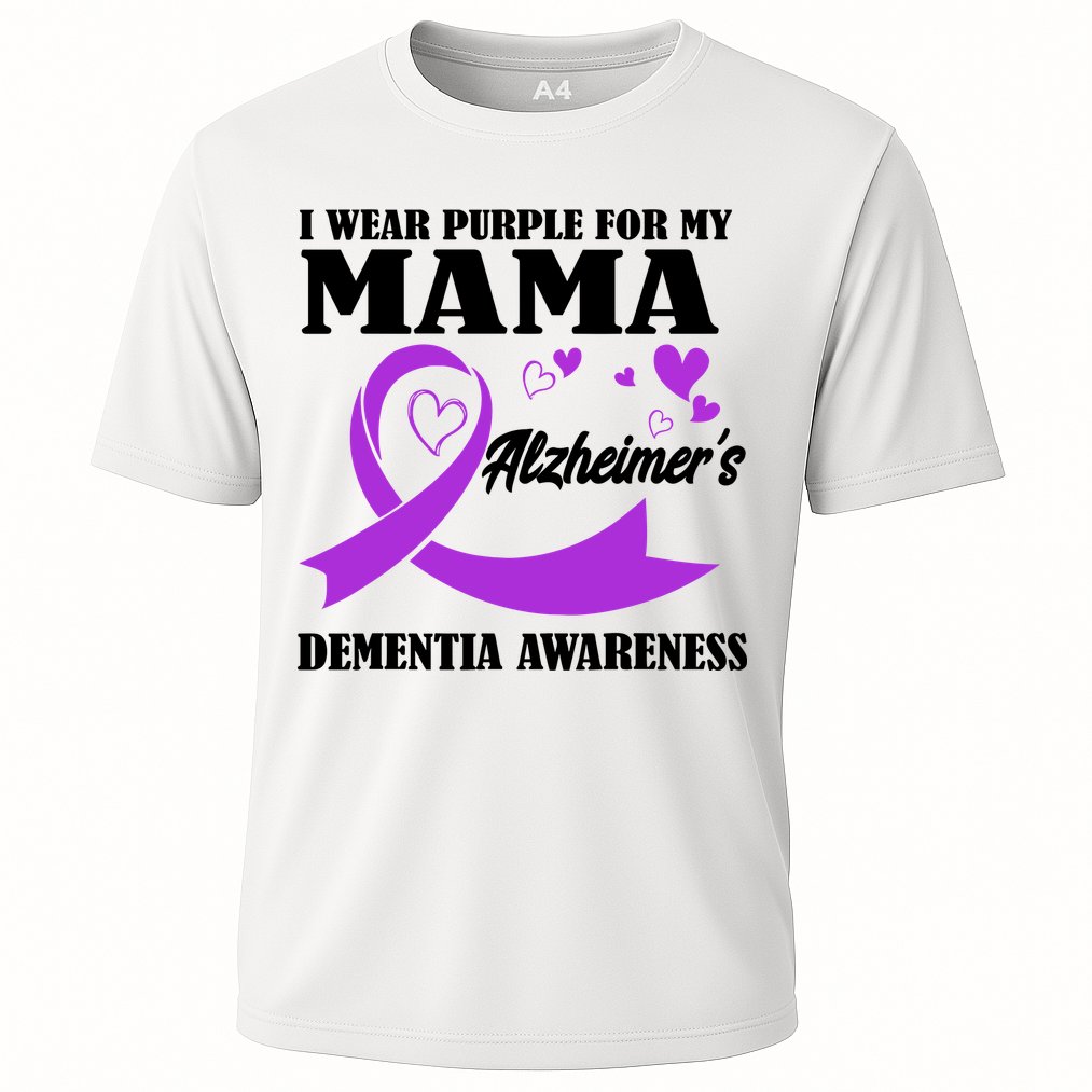 I Wear Purple For My Mama AlzheimerS Dementia Awareness Cooling Performance Crew T-Shirt