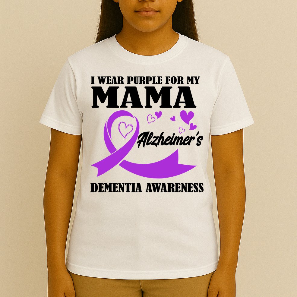 I Wear Purple For My Mama AlzheimerS Dementia Awareness T-Shirt
