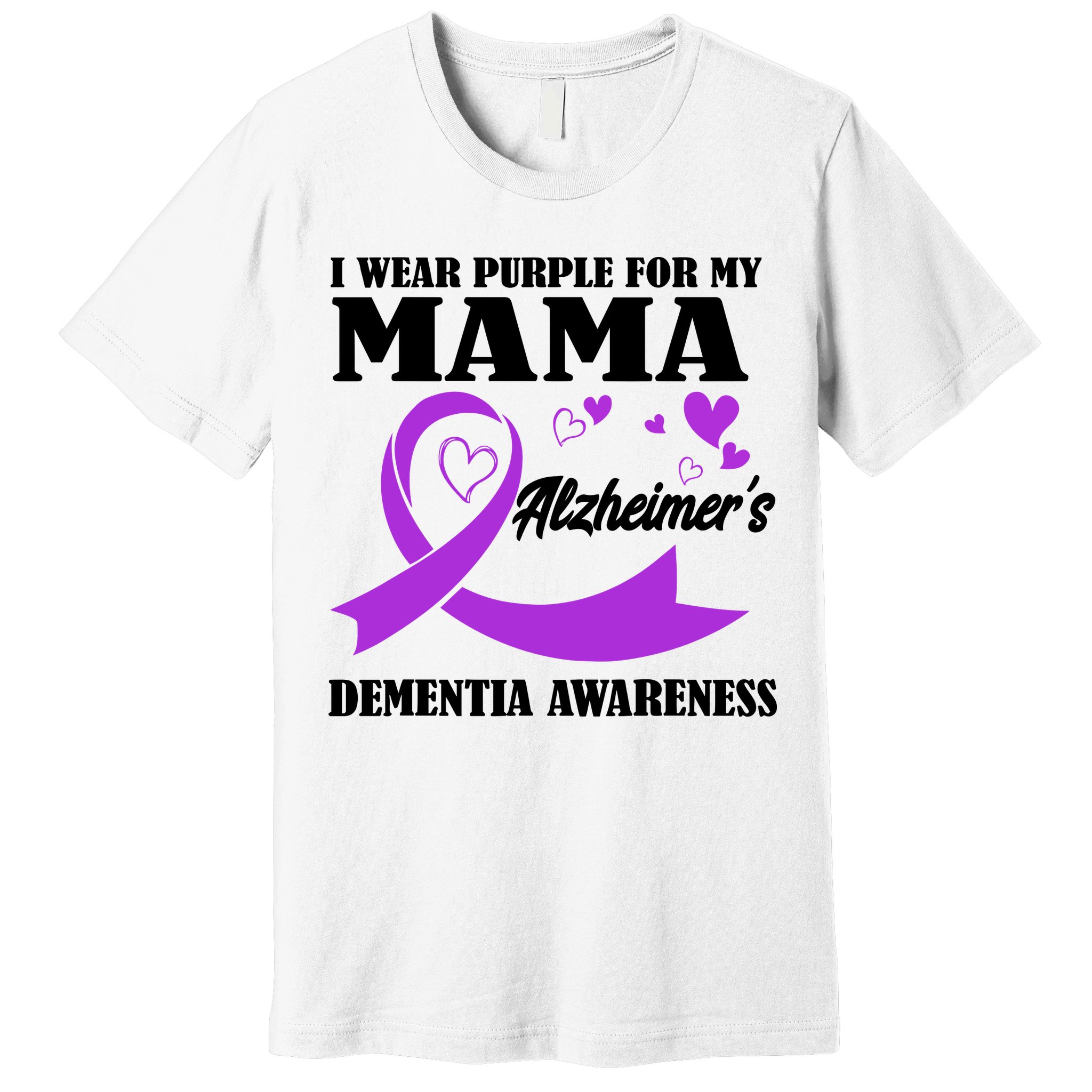 I Wear Purple For My Mama AlzheimerS Dementia Awareness Premium T-Shirt