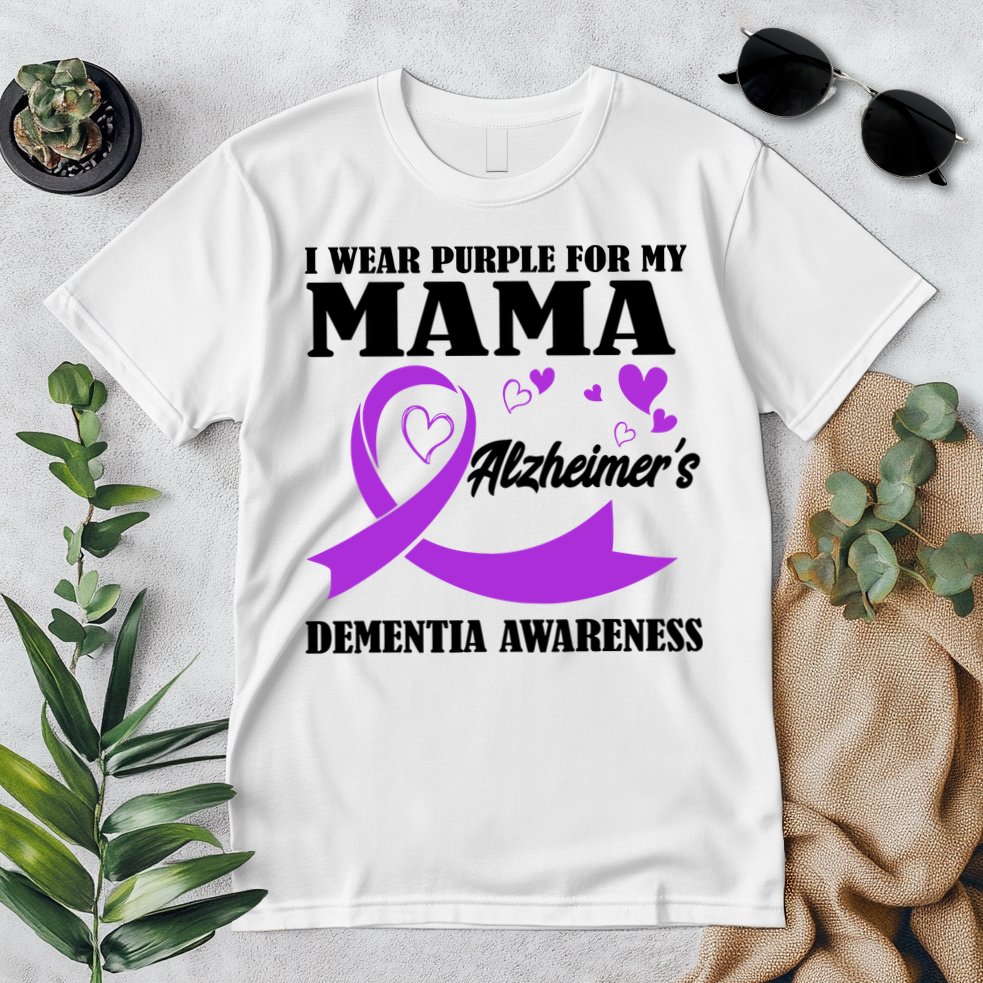 I Wear Purple For My Mama AlzheimerS Dementia Awareness Premium T-Shirt