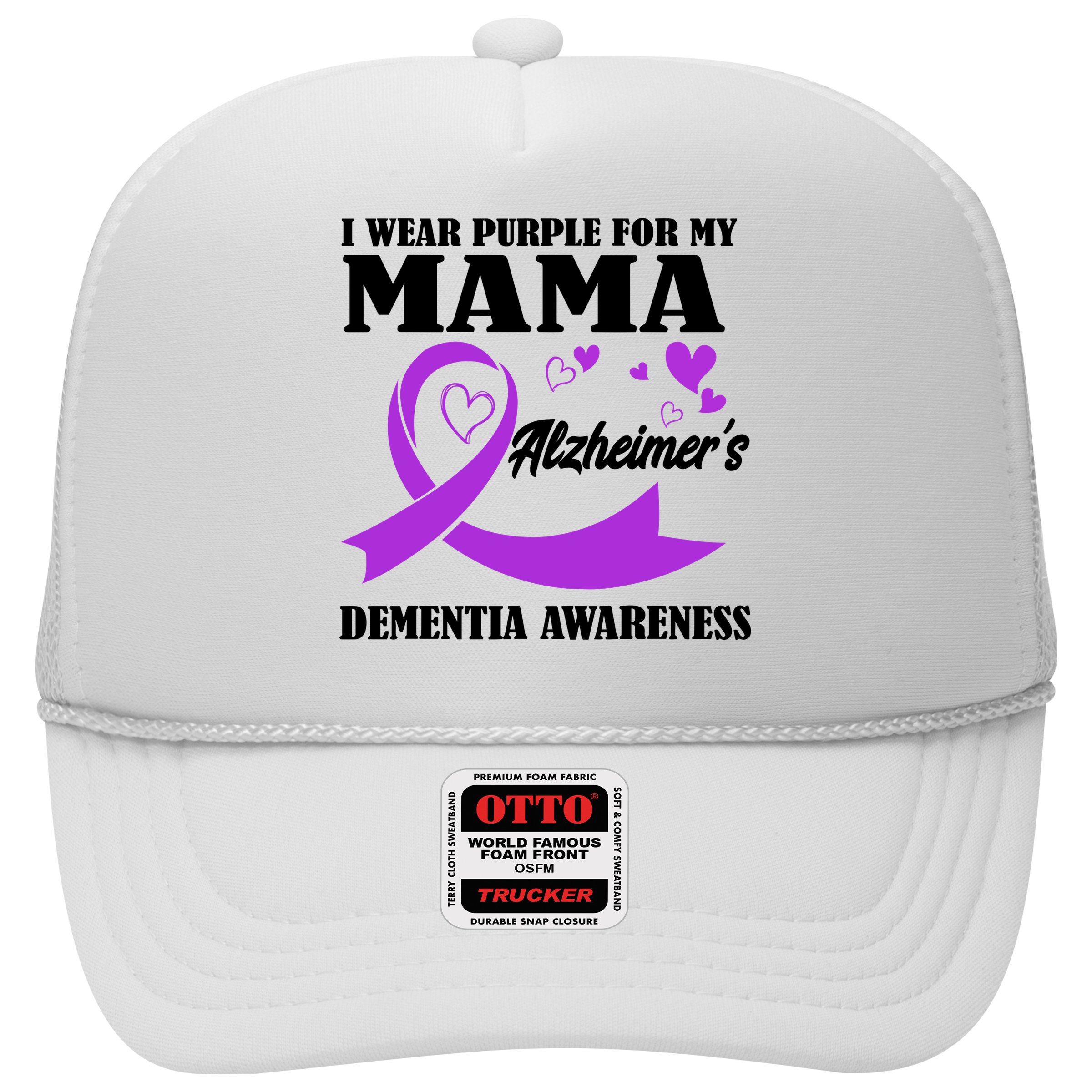 I Wear Purple For My Mama AlzheimerS Dementia Awareness Hat