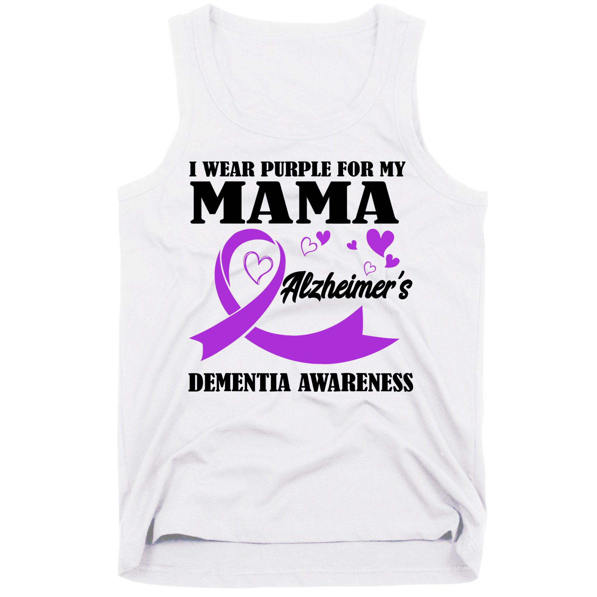 I Wear Purple For My Mama AlzheimerS Dementia Awareness Tank Top