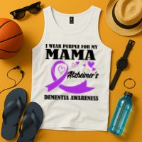 I Wear Purple For My Mama AlzheimerS Dementia Awareness Tank Top