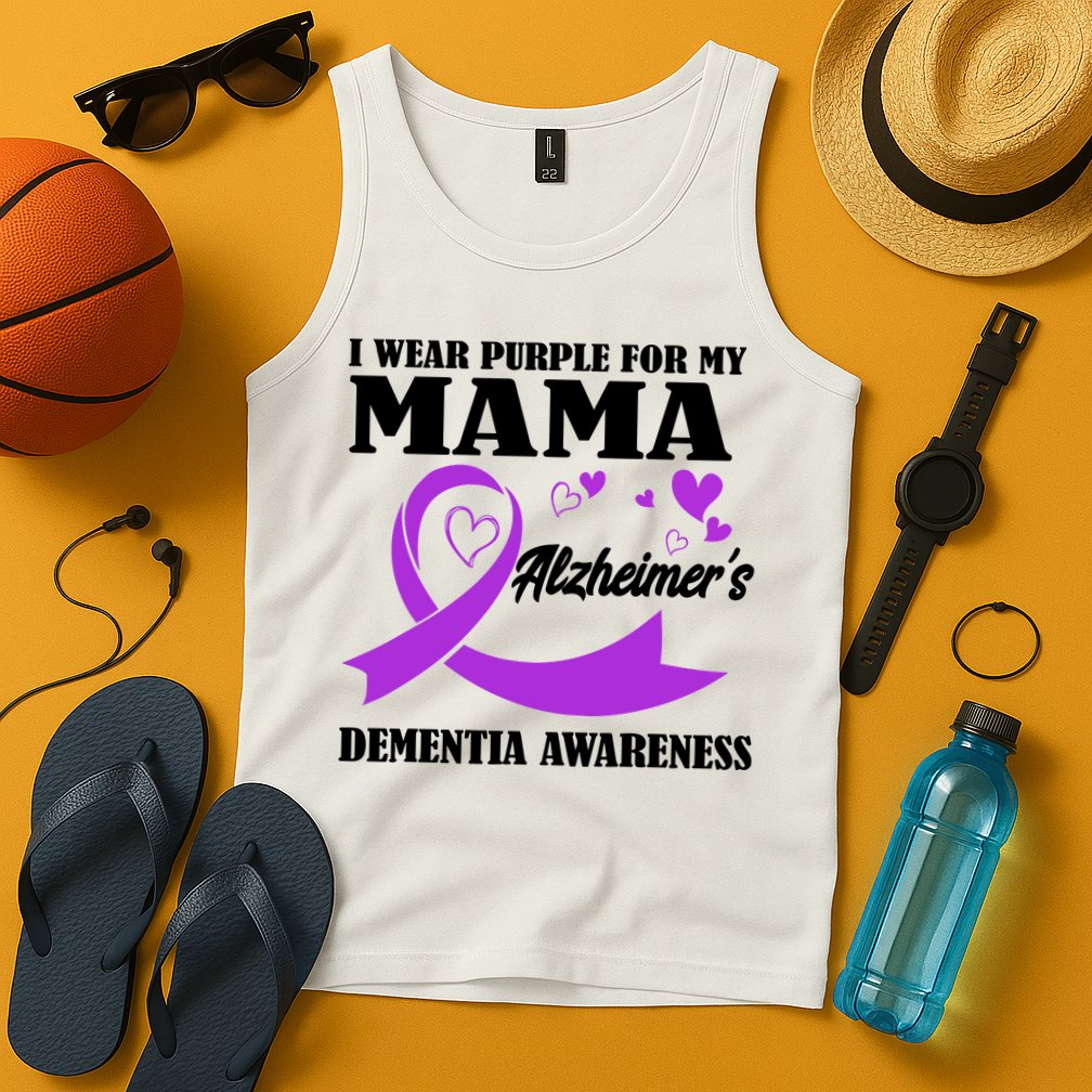 I Wear Purple For My Mama AlzheimerS Dementia Awareness Tank Top