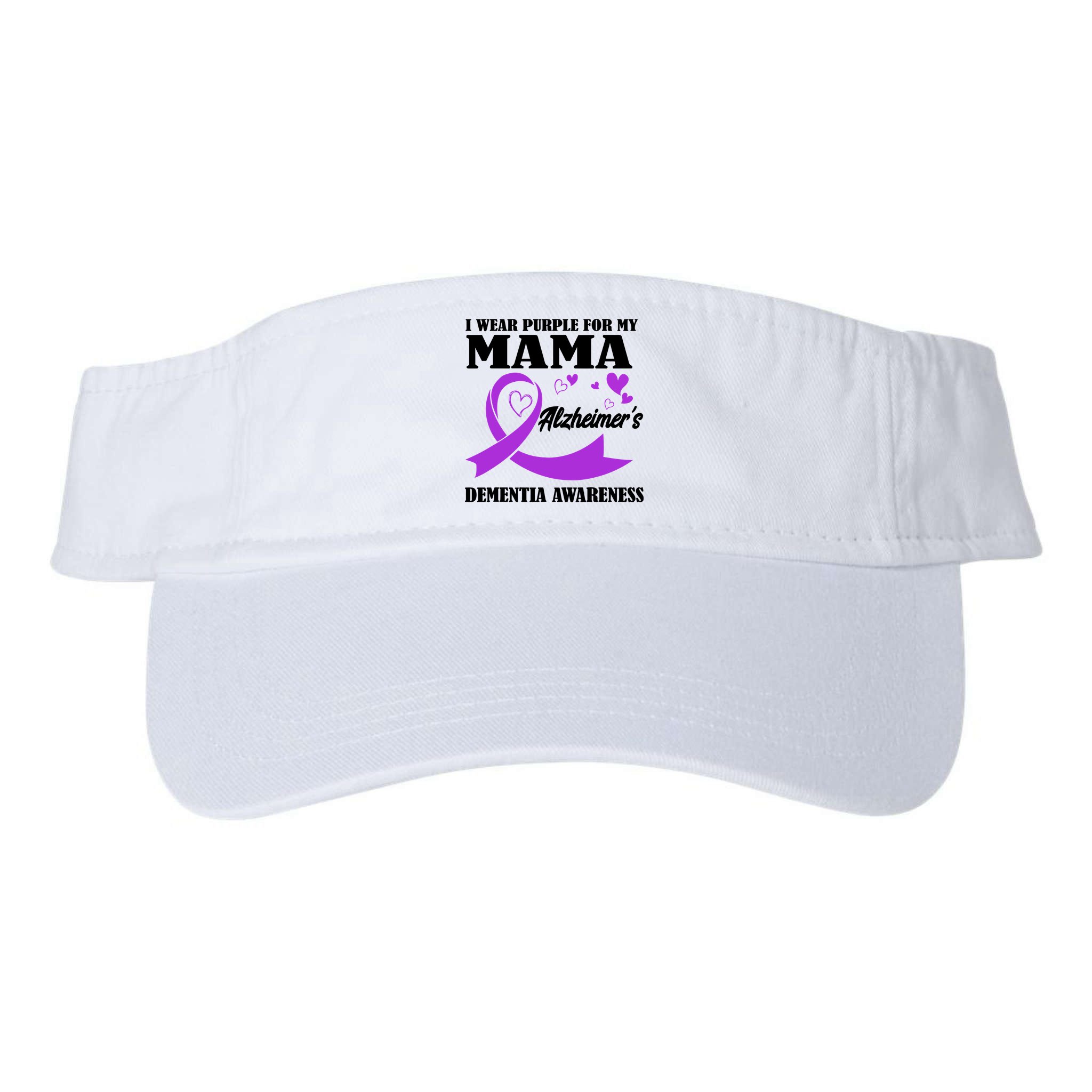 I Wear Purple For My Mama AlzheimerS Dementia Awareness Visor