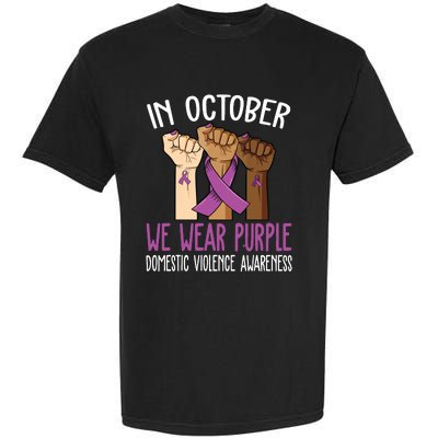 I Wear Purple Domestic Violence Awareness Garment-Dyed Heavyweight T-Shirt