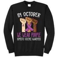 I Wear Purple Domestic Violence Awareness Sweatshirt