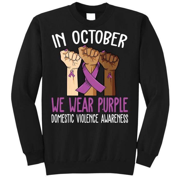 I Wear Purple Domestic Violence Awareness Sweatshirt