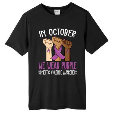 I Wear Purple Domestic Violence Awareness Tall Fusion ChromaSoft Performance T-Shirt