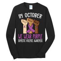 I Wear Purple Domestic Violence Awareness Tall Long Sleeve T-Shirt