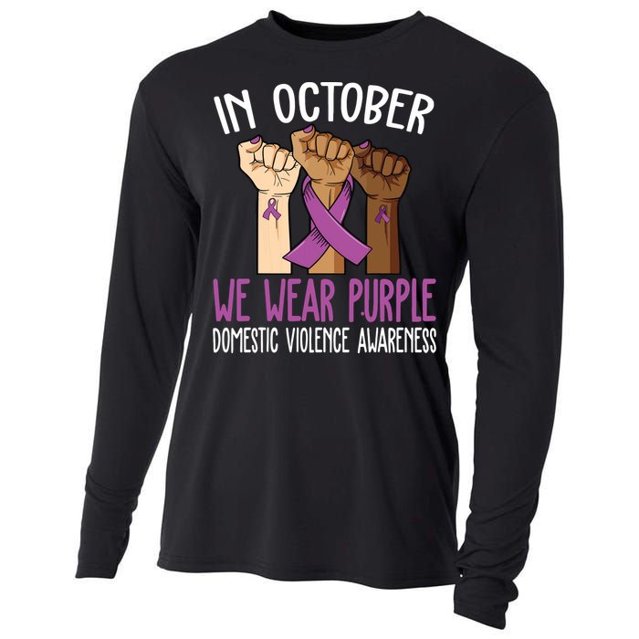 I Wear Purple Domestic Violence Awareness Cooling Performance Long Sleeve Crew