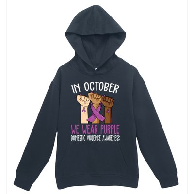 I Wear Purple Domestic Violence Awareness Urban Pullover Hoodie