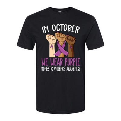 I Wear Purple Domestic Violence Awareness Softstyle CVC T-Shirt