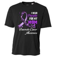 I Wear Purple For My Mom Family Pancreatic Cancer Awareness Cooling Performance Crew T-Shirt