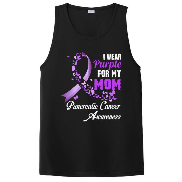 I Wear Purple For My Mom Family Pancreatic Cancer Awareness PosiCharge Competitor Tank