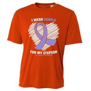 I Wear Purple For My Stepson Testicular Cancer Awareness Meaningful Gift Cooling Performance Crew T-Shirt