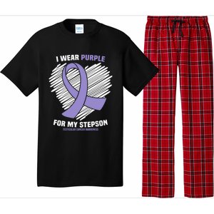 I Wear Purple For My Stepson Testicular Cancer Awareness Meaningful Gift Pajama Set