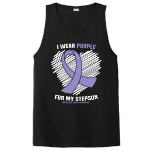 I Wear Purple For My Stepson Testicular Cancer Awareness Meaningful Gift PosiCharge Competitor Tank