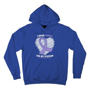 I Wear Purple For My Stepson Testicular Cancer Awareness Meaningful Gift Hoodie