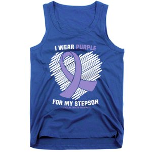 I Wear Purple For My Stepson Testicular Cancer Awareness Meaningful Gift Tank Top