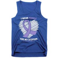 I Wear Purple For My Stepson Testicular Cancer Awareness Meaningful Gift Tank Top